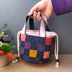 壁掛け収納】パッチワークの3段ウォールポケット☆超早割祭2023☆冬