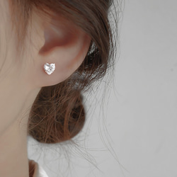 cubic zirconia heart pierce♡(5mm) 1枚目の画像