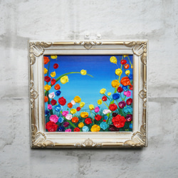 油絵 絵画 藤の花【四切木製】 絵画 HR 通販 13545715｜Creema