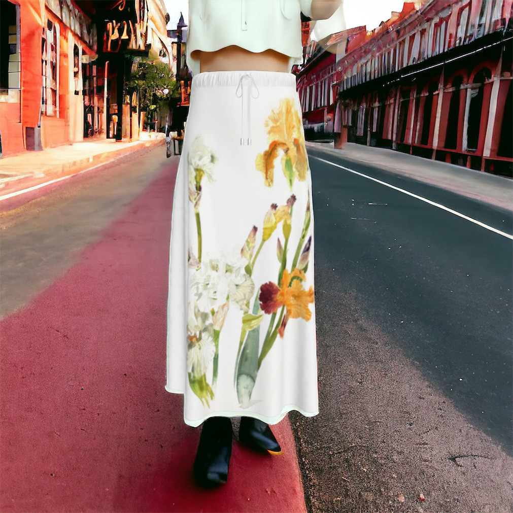 XXSから2XL　丈が選べるプリントスカート　ミニ＆ミディ＆マキシ丈