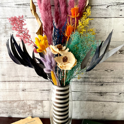 【完売】紫陽花ドライフラワー＊3Dインテリアフレーム♡ ドライフラワー モンスターカラーのインテリア そのまま飾るだけ 花束