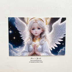 女孩天使宇宙祈禱星光藝術 3 明信片明信片套裝♪ 第4張的照片