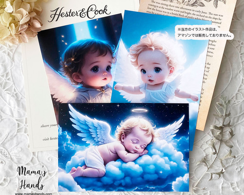 プロフ必読お願いします ★ ポンヌフカート、バルボティーヌ2枚、赤花柄3枚 ポストカード【冬】3枚セット／絵描き／オリジナル絵柄／季節の