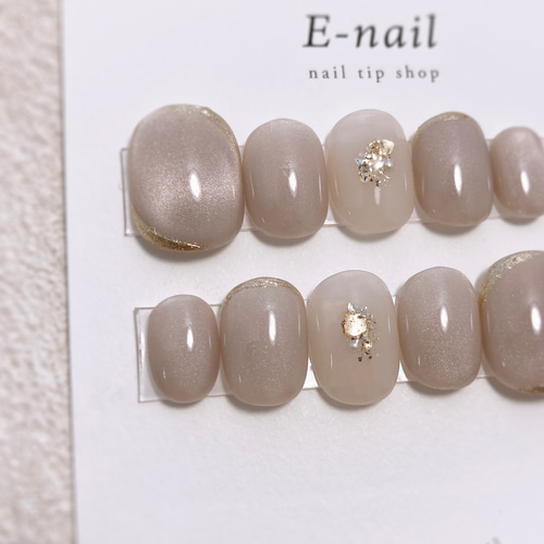 ベージュマグネットネイル02うるうる 韓国 ブライダル 成人式 前撮り 冬 ベージュマグネットネイル 02 うるうる ちゅるん 秋 冬 韓国