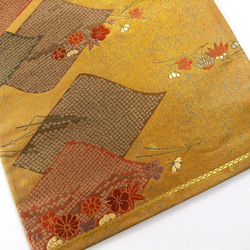 [(16)1827] 日式餐墊，47 公分/磁磚形珠地小袖圖案/純絲/花瓶墊 第4張的照片