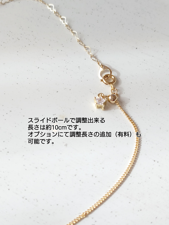 予約販売　Ange au ruban＊CLEAR×GOLD ネックレス 6枚目の画像