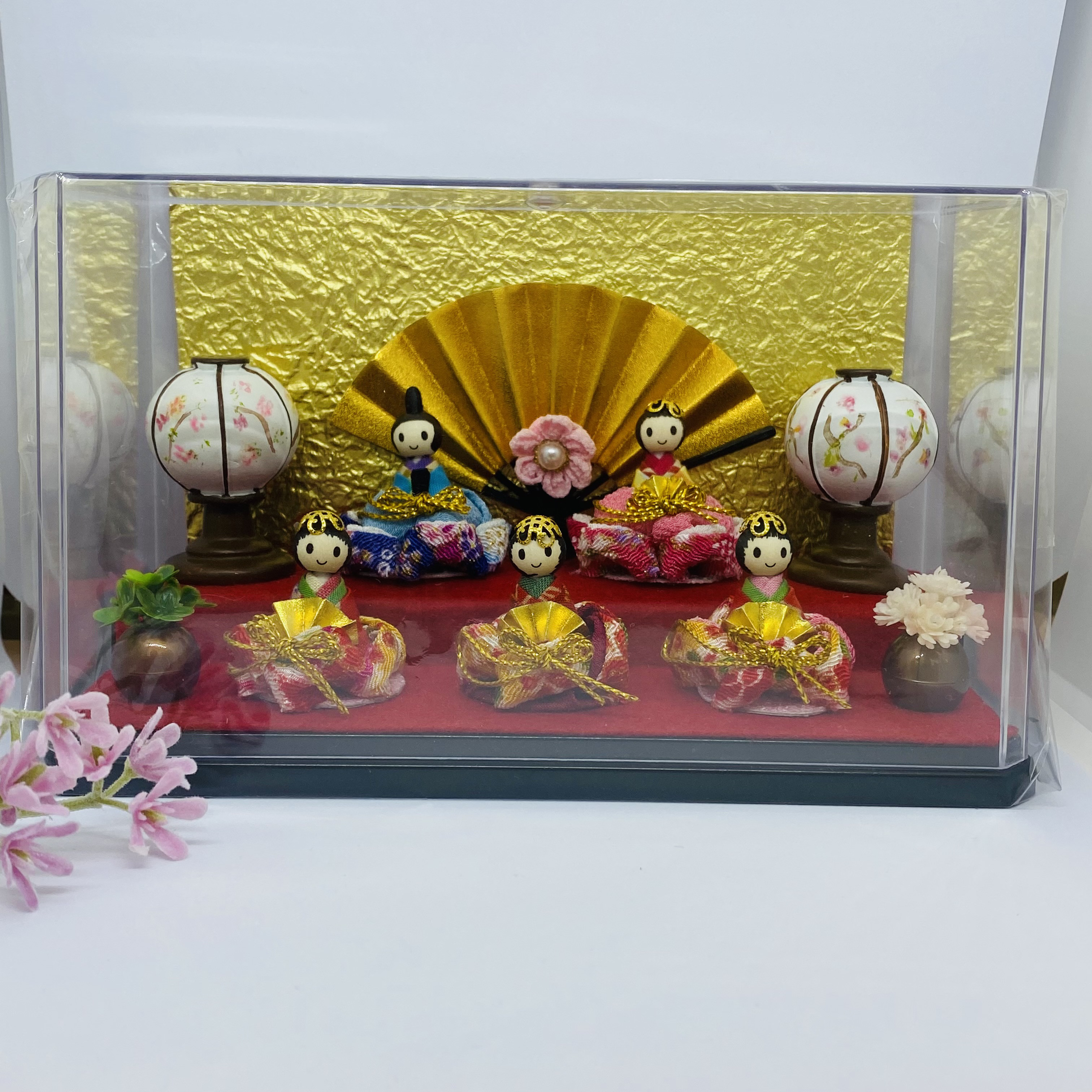 ひなのオリジナル 雛人形〜手の平サイズの雛人形 細華〜三人官女