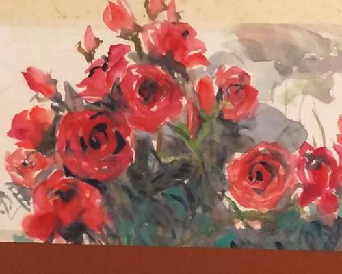 絵画　薔薇　インテリア　イラスト 絵画　薔薇　インテリア　イラスト