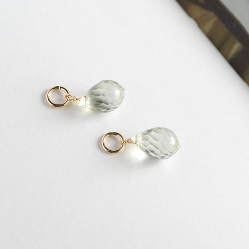 14kgf *グリーンアメジスト×アメトリン×グランディディエライト ピアス