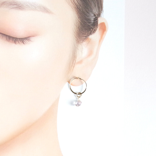 14kgf 天然石　グランディディエライト　ロング　ピアス　イヤリング ✨rough stones✨グランディディエライトのピアス/イヤリング ピアス