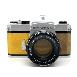 整備済・完動品　PENTAX SL（マスタードイエロー・ライトブラウン）フィルムカメラ 3枚目の画像