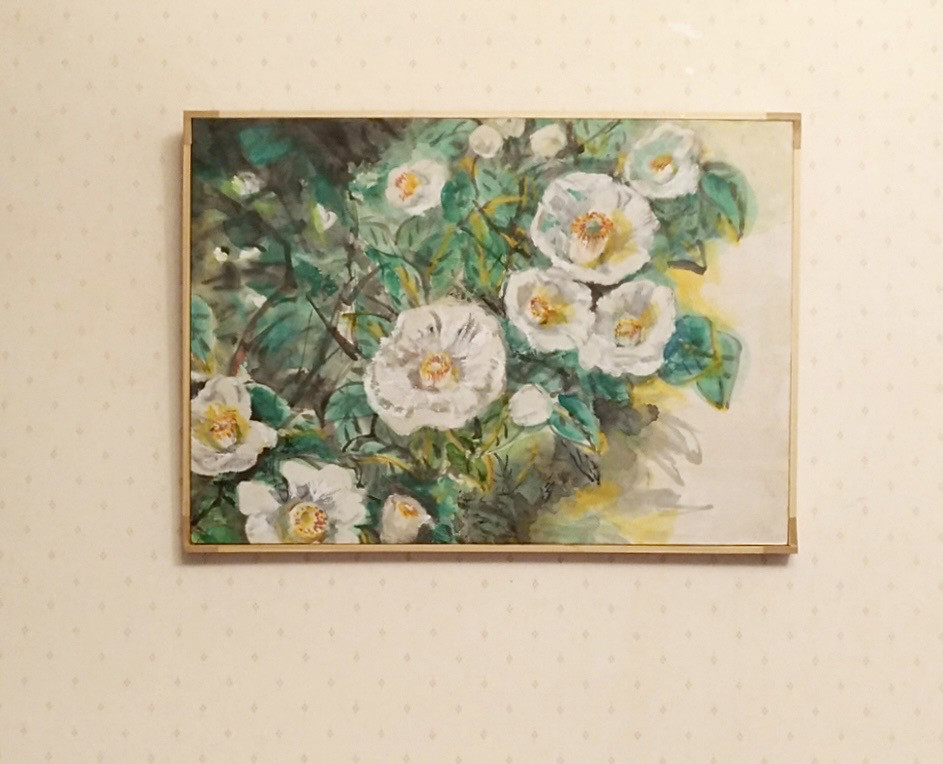 【送料無料（一部地域を除く）】 原画】桜の水彩画 額縁付き ナチュラルアート 和紙使用 一点物 絵画