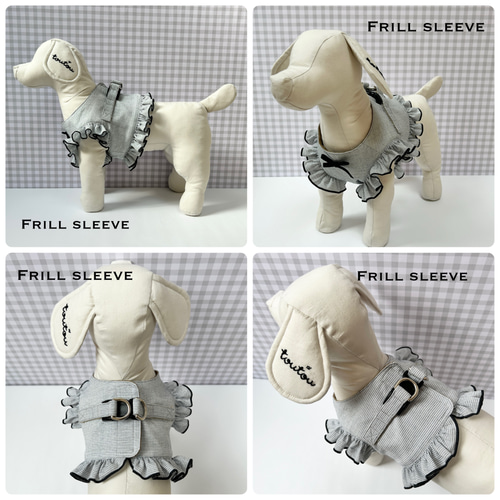 受注製作ベーシックフリルハーネス* 犬用ハーネス/犬服/おしゃれ