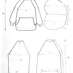 PARIS chic!『Sweat à Capuche』ビックフード・エレガントなルーズパーカー(ラグラン)男女兼 11枚目の画像