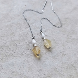 黃水晶、卡倫銀、Juzdama 耳環/耳環 第2張的照片