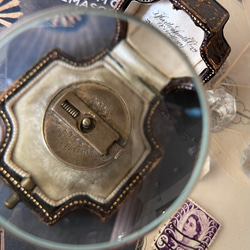 英国で出会った♪ アンティーク フリーメイソンのスタッドボタン 真鍮・ガラス製 ヴィクトリアン　フリーメイソンリー 11枚目の画像