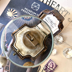 英国で出会った♪ アンティーク フリーメイソンのスタッドボタン 真鍮・ガラス製 ヴィクトリアン　フリーメイソンリー 14枚目の画像