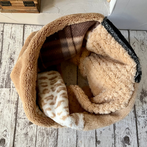 ふゆ生地ミックス(ᵔᴥᵔ)ひとつしかないネックウォーマー