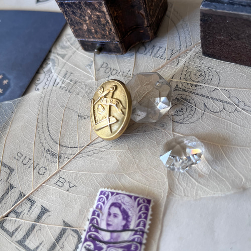 英国で出会った♪ アンティーク フリーメイソンのボタン ゴールド