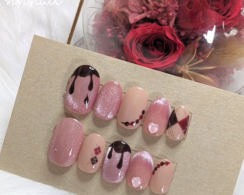 バレンタインネイル ネイルチップ（つけ爪） nnnail 通販