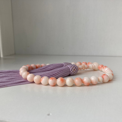 ピンク珊瑚　片手念珠　数珠　美品 ピンク珊瑚.片手念珠〜大切なお道具〜 その他アクセサリー
