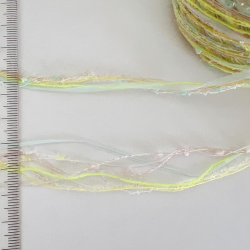 引き揃え毛糸玉*ライムイエロー、ミント×フラッグ *4種 毛糸 Decora