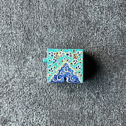 キャメルボーンの小箱　宝石箱 エメラルド【JAABEH-044】 3枚目の画像