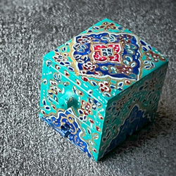 キャメルボーンの小箱　宝石箱 エメラルド【JAABEH-044】 9枚目の画像