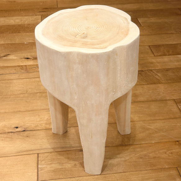 Hinoki  Wood  Stool  No.559 2枚目の画像