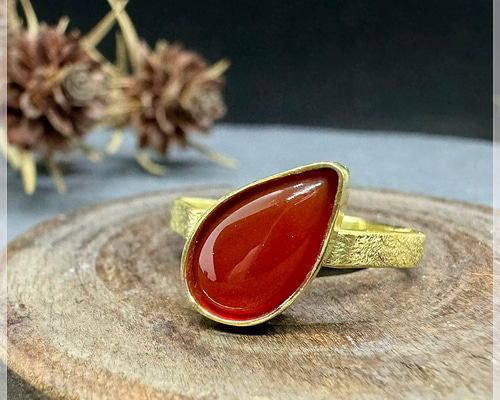 カーネリアンNo.9 指輪・リング apt 通販 17187723｜Creema(クリーマ)