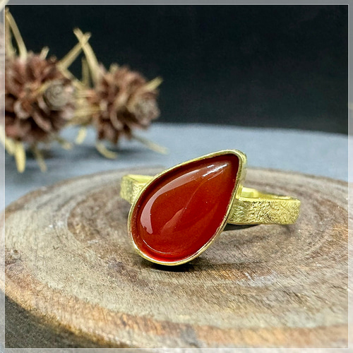 カーネリアンNo.9 指輪・リング apt 通販 17187723｜Creema(クリーマ)