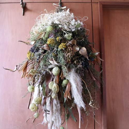 75cm) ＊特大＊アネモネとアジサイとスターチスの春色ボリューム  