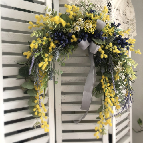 ミモザのフライングリース春待ちリース【25210】