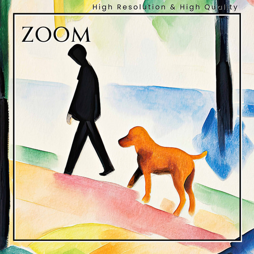 公園の午後 - 人気 ラブラドールレトリバー犬 No.5】ジークレー版画