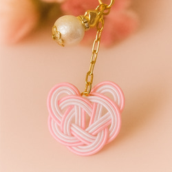 送料無料】水引ストラップ 桜色のちいかわ キーホルダー ストラップ