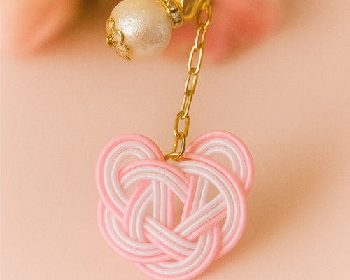 送料無料】水引ストラップ 桜色のちいかわ キーホルダー ストラップ