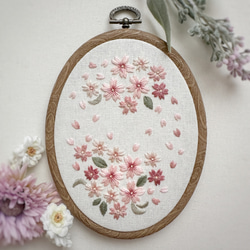 〈刺繍キット〉桜の刺繍ミニフレーム 1枚目の画像