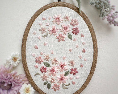 刺繍キット〉桜の刺繍ミニフレーム キット Marguerite刺繍教室 通販