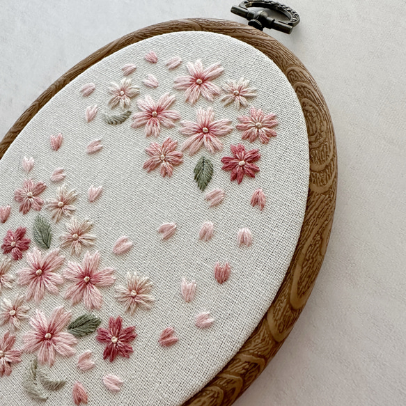 〈刺繍キット〉桜の刺繍ミニフレーム 3枚目の画像