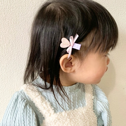 ハートヘアクリップ♡ ヘアピン　ヘアクリップ　ベビーヘアクリップ 3枚目の画像