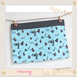 ●HappyBag●お弁当袋３点セット『アリス・ブルーＢ』6426.6433　ランチョンマットＳサイズ 4枚目の画像