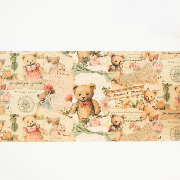 美紋膠帶 - 泰迪熊拼貼 20 毫米寬 第4張的照片