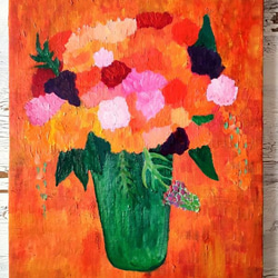 原画「花瓶の花２」F6・油彩 3枚目の画像