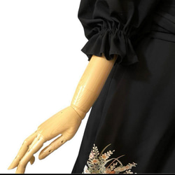送料無料 着物 リメイク 絽 正絹 シルク ボレロ カーディガン ドレスやワンピースなどに ハンドメイド 4枚目の画像