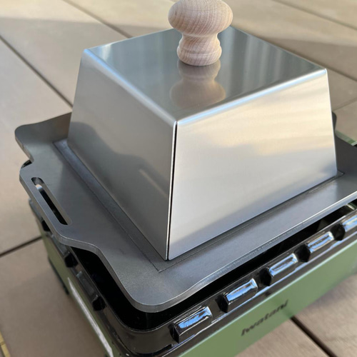 鉄板と蒸し蓋のセット タフまるJr 適応サイズ 蒸し蓋 タフまるJr 適応サイズ 鉄板用 120mm×120mm 高さ60mm