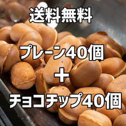 【送料無料】プレーン40個、チョコチップ40個 1枚目の画像