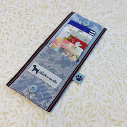 倉敷児島の畳縁(たたみべり)で作った 2つ折りカードケース 【さくら】 2枚目の画像