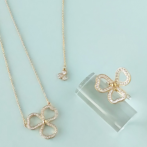 セット】スワロフスキー ネックレス リング