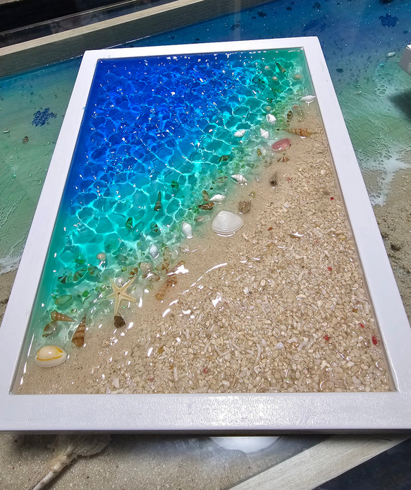 海レジン　波レジン　インテリア 海レジンアート 超立体波レジン インテリアパネル レジンアート海 波