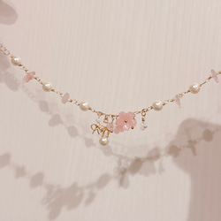 猫×桜　ブレスレット　春　猫の日2024 4枚目の画像